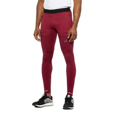 ASICS 'System Compression' Men's Running / Workout Tights Pants Burgundy S *NWT*