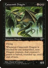 Catacomb Dragon Mirage HEAVILY PLD Black Rare MAGIC THE GATHERING CARD ABUGames