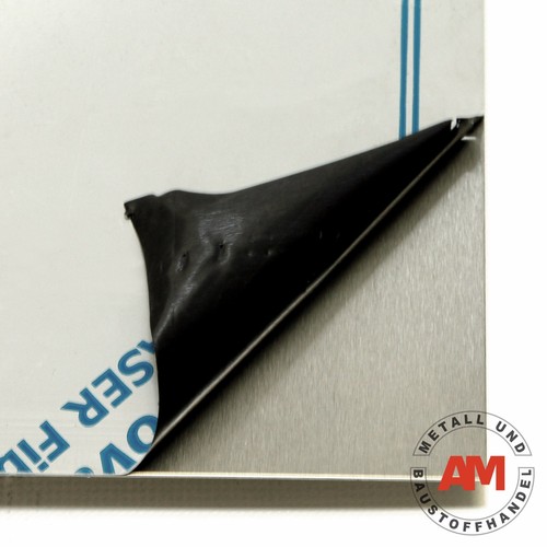 Edelstahlblech 10x15x0,15cm Platte Blech V2A VA K240 geschliffen 1.4301 W