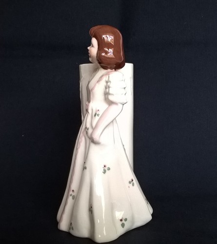 Vaso fiori statuina ragazza signora Molly ceramica California ceramica Firenze 6,5” - Foto 6 di 11