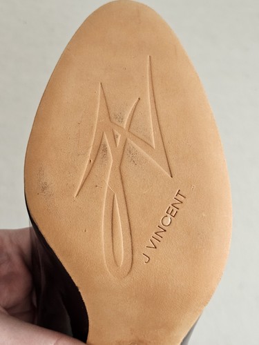 J Vincent Port Wine All Leather Pumps Patent Leather Upper Size 7.5 - Picture 10 of 13