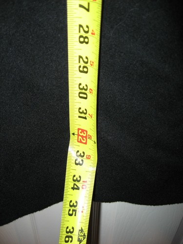 Andrea,Black Heavy Wool Coat.Fur Lined Hood,Cuff Sleeve,Satin Lined,USA made L - Picture 12 of 15