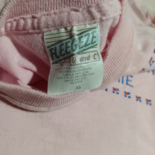 Vintage Girls Single Stitch Las Vegas Souvenir T-shirt 1980&#39;s XS Pink Tee - Picture 3 of 6