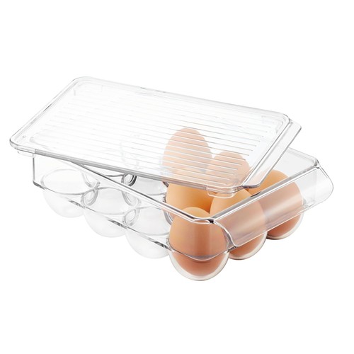iDesign 73030 Fridge/Freeze Binz Egg Holder, Small Storage Box for Twelve Eggs,  - Picture 1 of 3