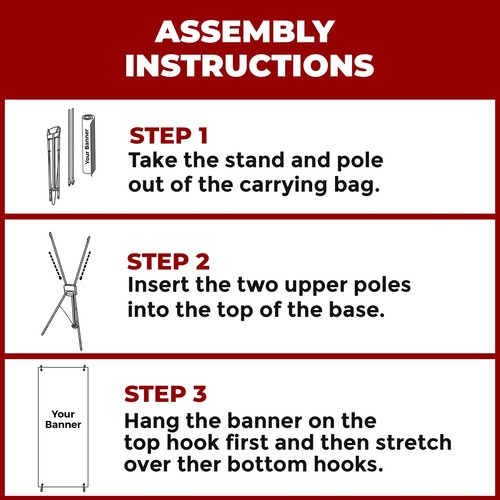 Soporte ajustable para cartel de eventos X Banner | Soporte resistente a los rayos UV y al agua con cubierta - Imagen 12 de 101