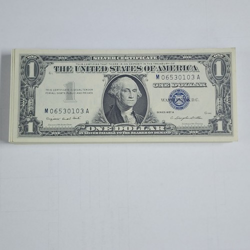 Silver Certificate Consecutive 1957 A One Dollar Blue Seal Note $1 Sequential - Picture 2 of 13