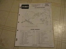Toro 526 31663 31263 snow thrower blower Parts Catalog Manual 1972