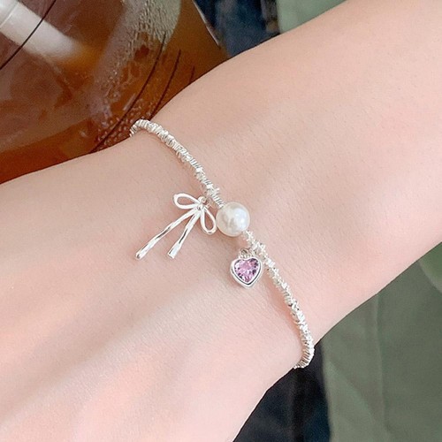 Unique Bow Heart Flower Beaded Adjustable Bracelets Exquisite Tassels Brac . - Bild 7 von 10