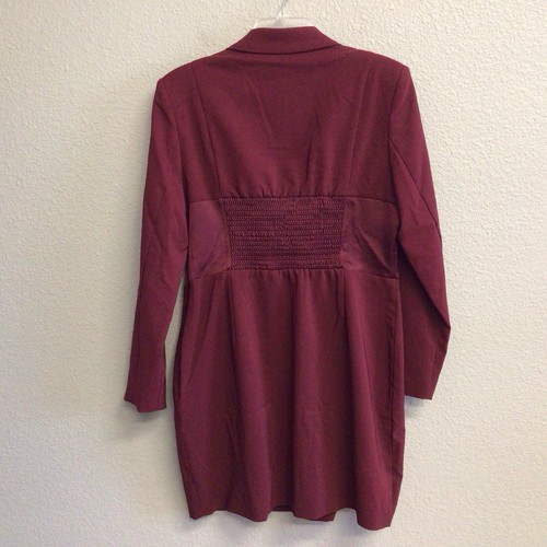 Abito midi corsetto Alice lussuoso bordeaux donna taglia 14 chiusura occhiello gancio - Foto 10 di 10