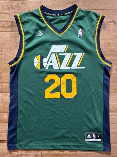 Gordon Hayward Utah Jazz Men's Medium M Adidas Jersey Green