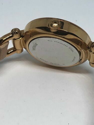 Fossil ES3745 Georgia Women Beige Leather Analog Dial Quartz Genuine Watch Bb590 - Picture 8 of 9
