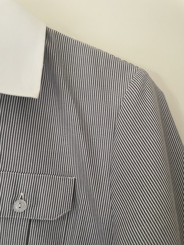 MITCH DOWD Ladies vintage utility dress size 10 - pinstripe, Collared, pockets - Picture 11 of 18
