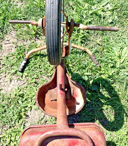 Vintage Flyer Original Red Cycle Tricycle Wagon / Pedal Wagon - Rare! - Picture 15 of 24