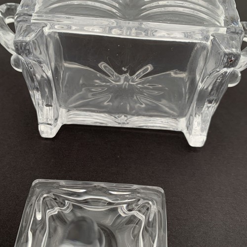 Vintage Godinger Clear Crystal Sugar Box with Lid, Unique! - Picture 14 of 17
