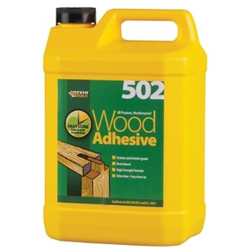 Everbuild 502 Weatherproof All Purpose Wood Glue Adhesive Dries Clear Resin Base - Picture 5 of 6