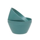 4 x Recycled Eco Picnic Bowls - Teal  - Camping Colour Party