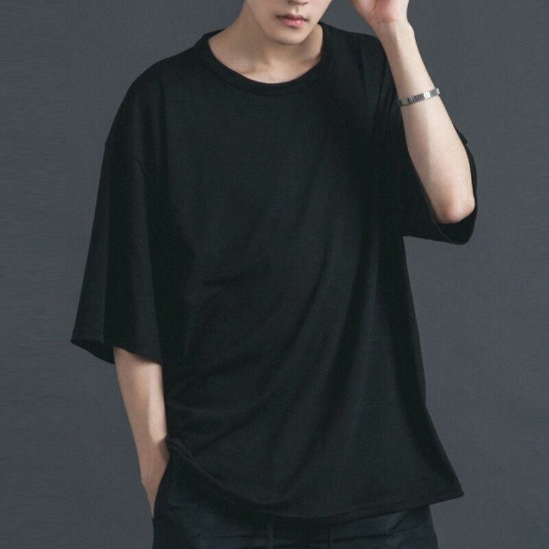 Men's Oversized Half-Sleeves Tee - HIPHOP