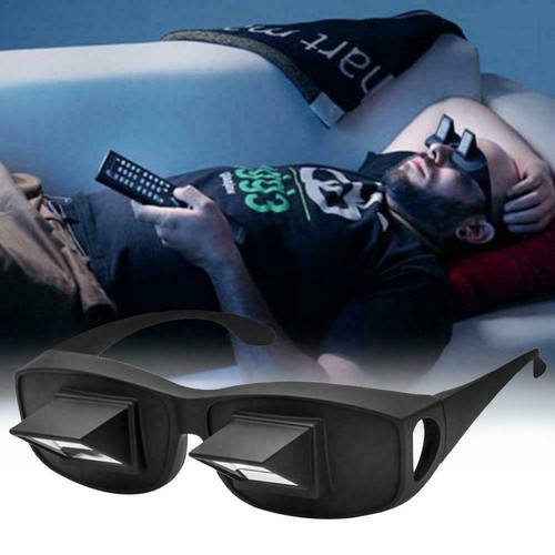 Bed Spectacles Horizontal Reading Lying Down Watching TV Lazy Prism Eye Glasses - Picture 3 of 12