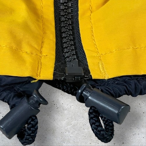 Vintage Abercrombie Fitch Vest Mens Large Utility Nylon Yellow Full Zip Y2K 62 - Picture 3 of 11