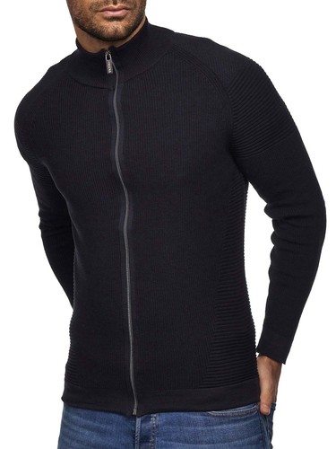 Cárdigan para hombre Tazzio suéter jersey de punto grueso sudadera chaqueta - Imagen 8 de 10