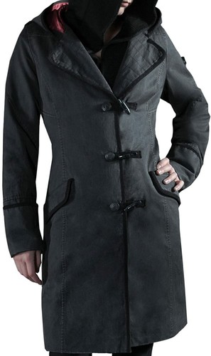 Musterbrand GRAY Assassin's Creed Syndicate Evie Hooded Coat, US X-Small - Picture 2 of 5