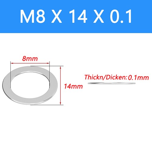 Shim Washers 0.1mm 0.2mm 0.3mm 0.4mm 0.5mm-3mmThick DIN 988 A2 Stainless steels - Picture 168 of 252