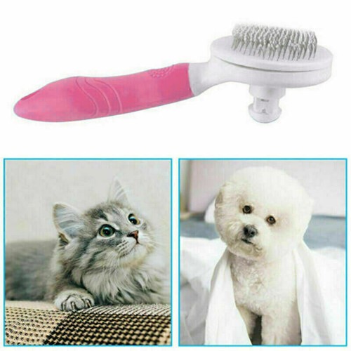 Pet Dog Cat Brush Massage Hair Comb Grooming Slicker Self Cleaning Slicker Brush - Picture 4 of 27