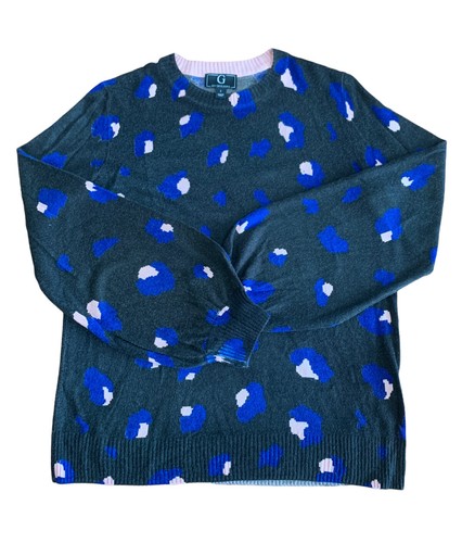 G by Giuliana Sweater Fuzzy Animal Print Balloon Sleeve Pullover Sweater Size S - Picture 7 of 10