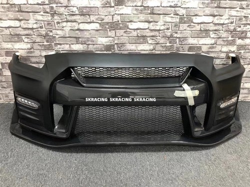 Kit difusor de parachoques delantero de media carrocería de fibra de carbono para Nissan GTR R35 2009-2016 - Imagen 2 de 12