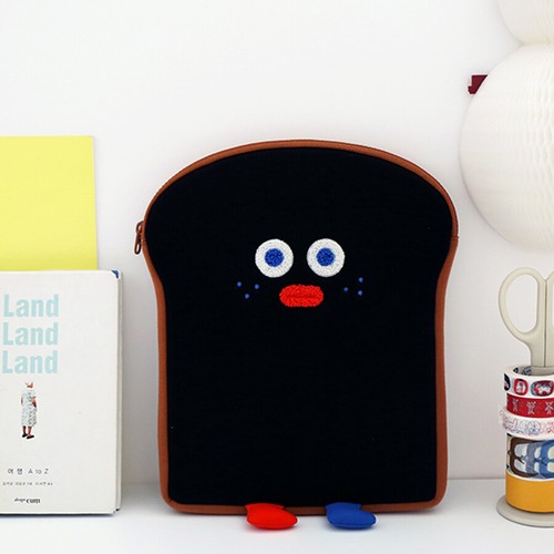 10" 11" Romane Brunch Brother Toast Tablet ipad Pouch Bag Case Korea Stationery - Picture 15 of 24