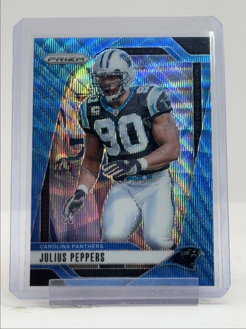 JULIUS PEPPERS 2024 PANINI PRIZM FOOTBALL BLUE WAVE PANTHERS /230 Q3865