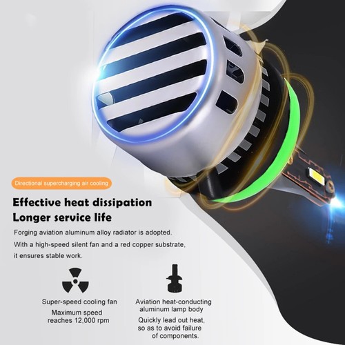 For GMC Terrain 2010-2015 - 6000K LED Headlight Bulbs High Low Beam Fog Light - Bild 6 von 15