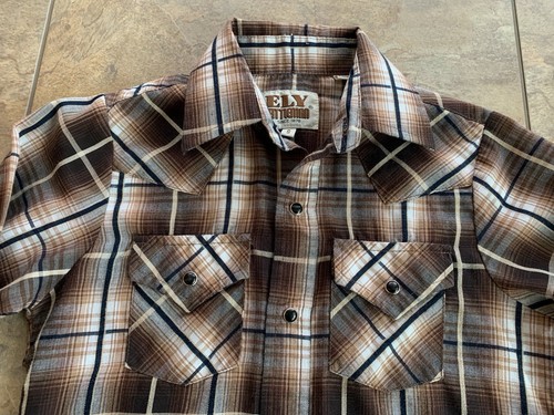 Ely Cattleman Youth Boys Small Pearl Snap Western Shirt Long Sleeve Plaid Rodeo - Picture 4 of 9