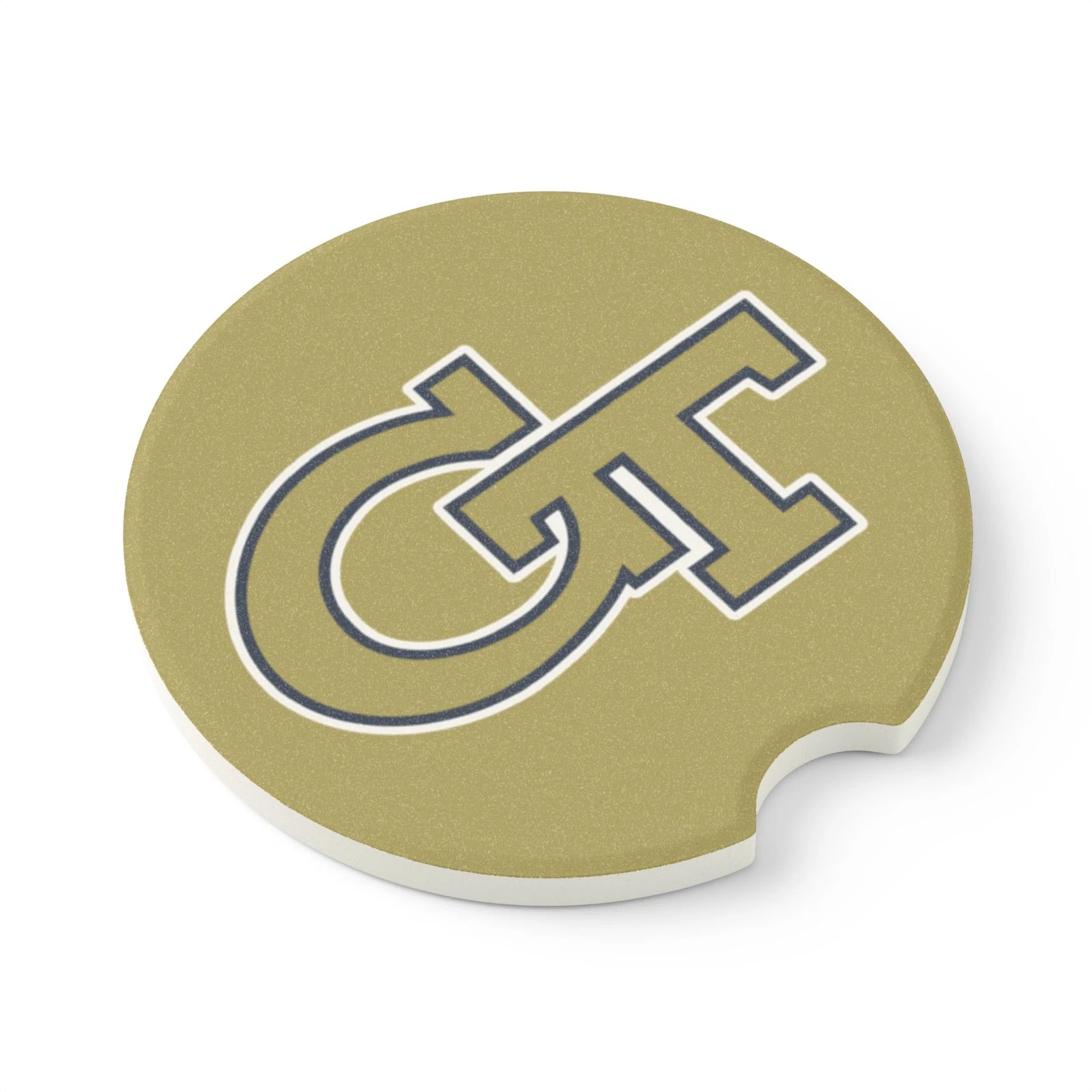Georgia Tech Yellow Jackets Car Coaster, NCAA College Football Cup Holder Insert