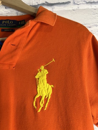 Polo Ralph Lauren Hemd Herren Small Orange Custom Slim Fit Big Pony #3 Rugby - Bild 3 von 8