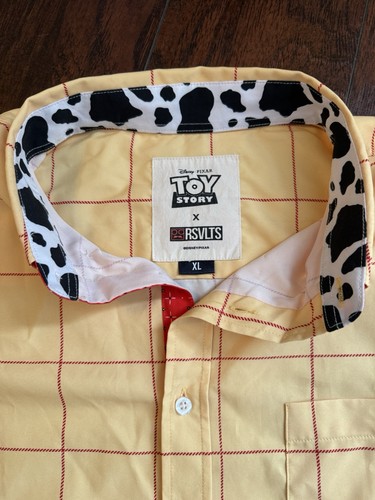 RSVLTS Mens XL Limited Edition Toy Story Sheriff Woody Button Down Kunuflex - Picture 2 of 8