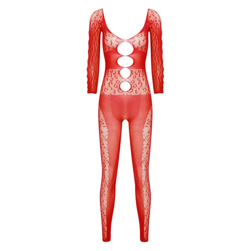 Damen Einteiler Bademode Overall Erwachsene Bodystockings Langarm Bodysuit - Bild 53 von 114