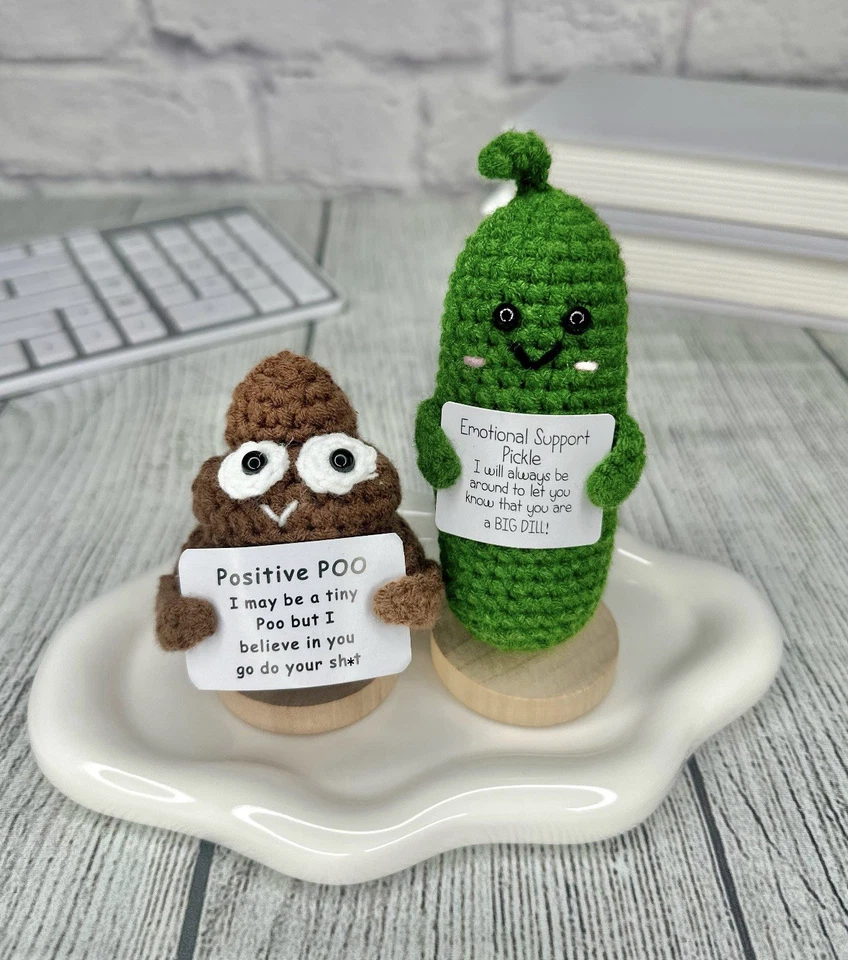 Regalo y soporte positivo para papa, pepinillo de apoyo emocional, pensando en ti - ¡Paquete de 3! Foto 2 de 3