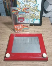 Vintage Ohio Art #505 Etch A Sketch Magic Screen Toy + Worlds Smallest-SET Of 2!