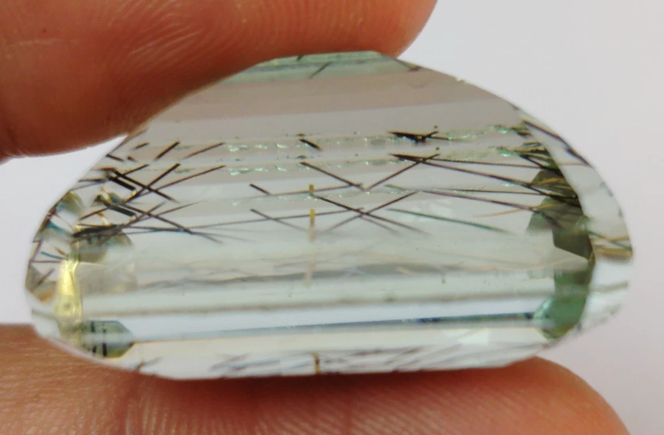AAA+ Large Rutilated Quartz 74.40 Ct. Emerald Cut Loose Gemstone Gift for Women - Image 4 of 4