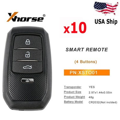 10x Xhorse XSTO01EN Smart Remote Key For Toyota XM38 For VVDI Key Tool Max/VVDI2