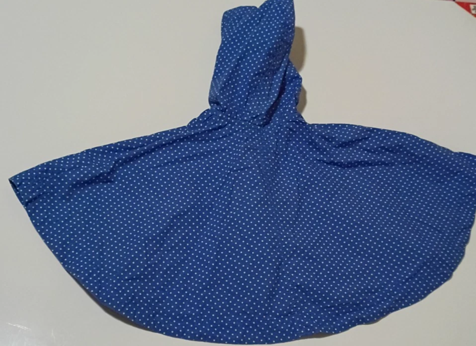 Baby Gap Paddington Bear Blue White Polka-dot Hooded Cape Poncho 18-24 Months - Image 3 of 4