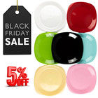 Set of 4 BT Plastic Dinner Plates Unbreakable Reusable Microwave Dishwasher Safe