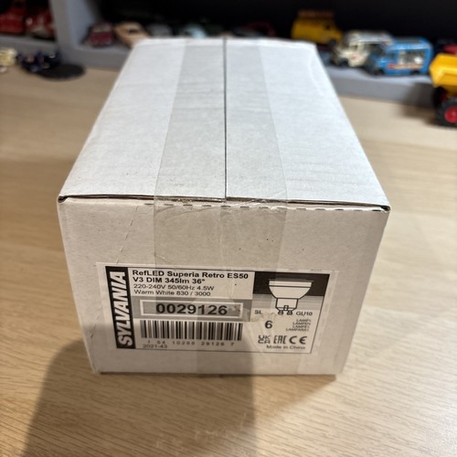 6er Pack SYLVANIA GU10 LED 4,5W = 50W 345lm WARMWEISS 3000K DIMMBAR
