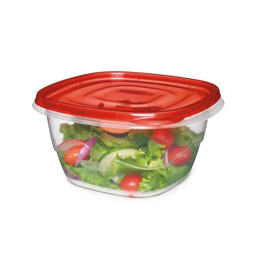 Rubbermaid 4PK Food Storage Containers Clear Plastic BPA-Free | FREE SHIPPING - Picture 3 of 5