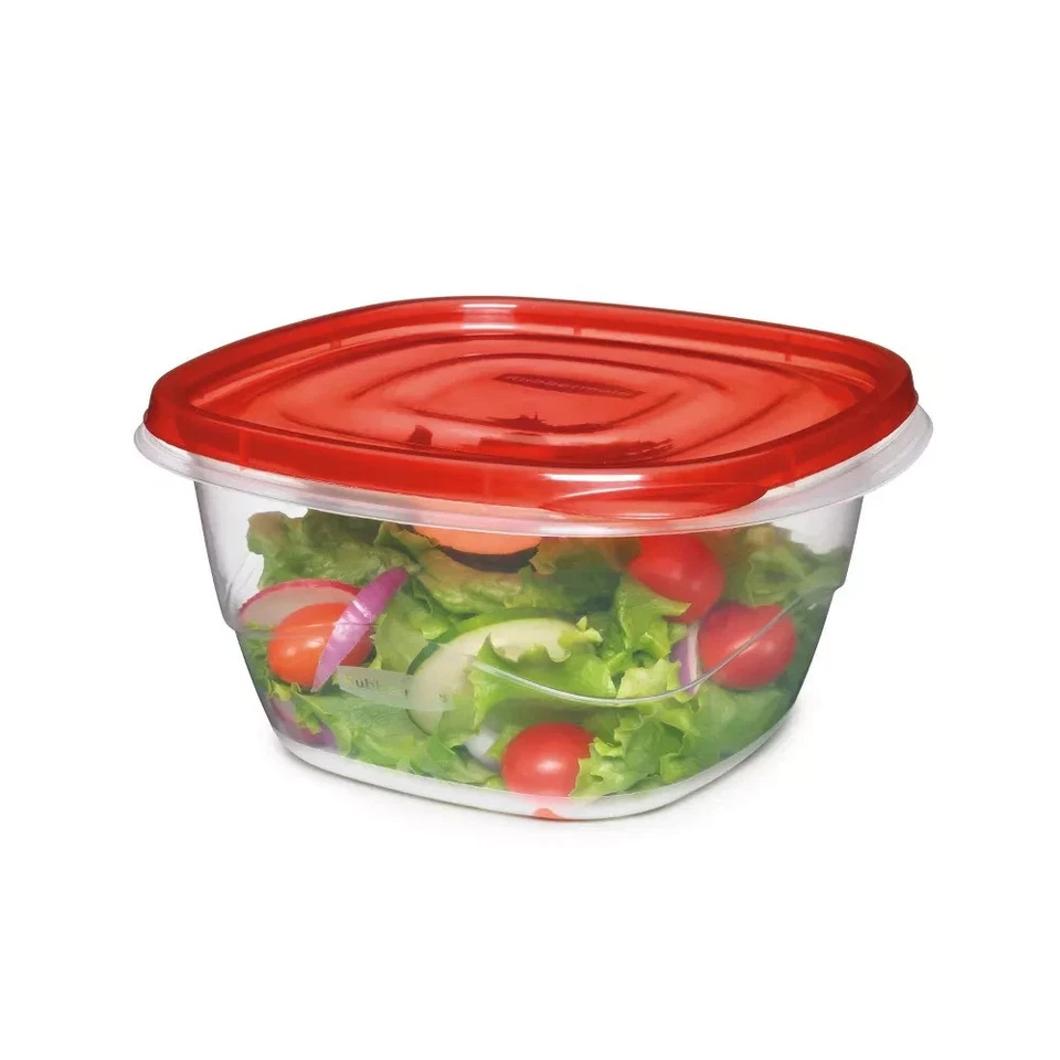 Rubbermaid 4PK Food Storage Containers Clear Plastic BPA-Free | FREE SHIPPING - Image 3 of 4