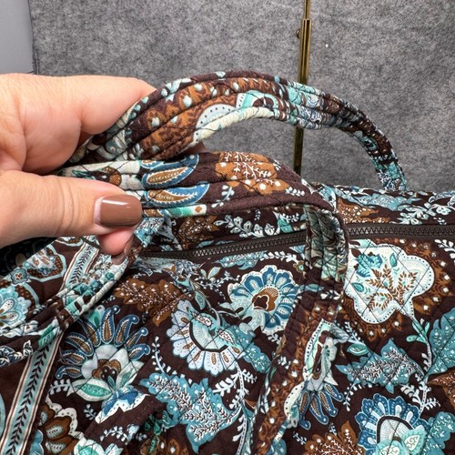 Bolso de Lona Grande Vera Bradley Azul Java Viaje Llevar Retirado Fin de Semana - Imagen 7 de 13