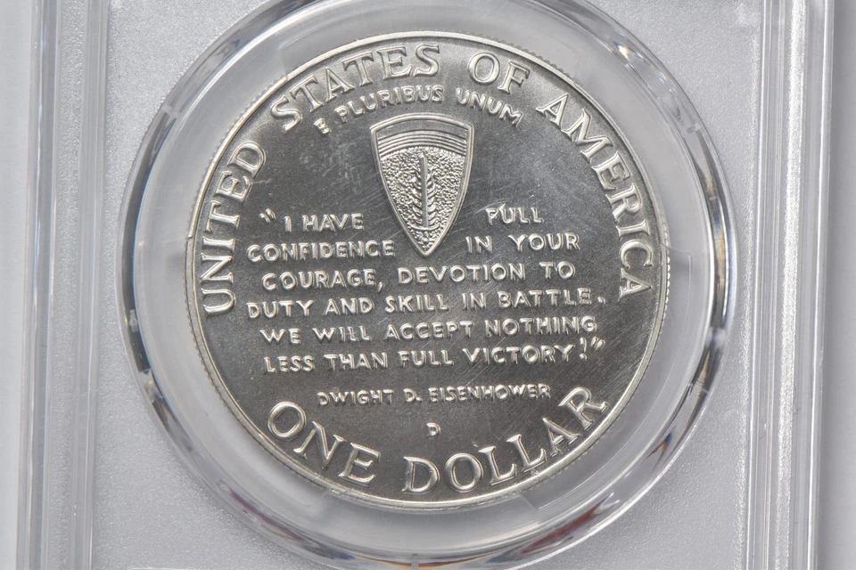 MS70 1991-95 D World War 2 Commemorative $1 PCGS Blue Label *4968 - Image 4 of 4