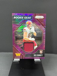 2024 Prizm Ben Sinnott Purple Pulsar Rookie Gear Patch RC #RG-BST Commanders