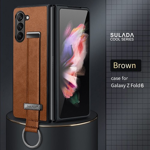 Finger Hand Grip Band Belt Strap PU Leather Case For Samsung Z Fold 7 6 5 4 3 2 - Picture 12 of 17